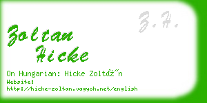 zoltan hicke business card